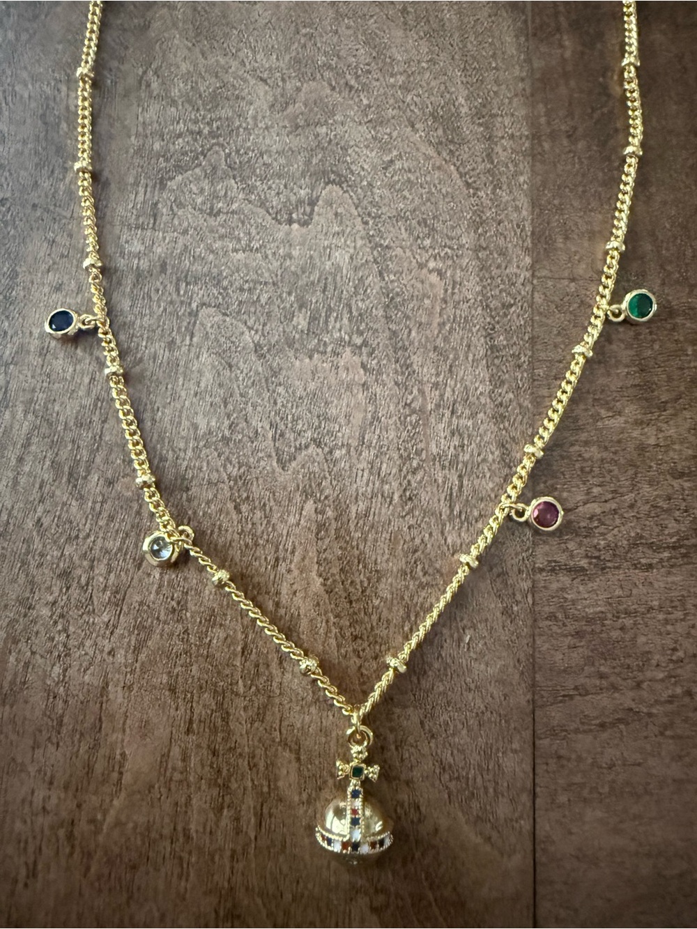Tower of London Multicolor Charm Necklace - Women Jewelry